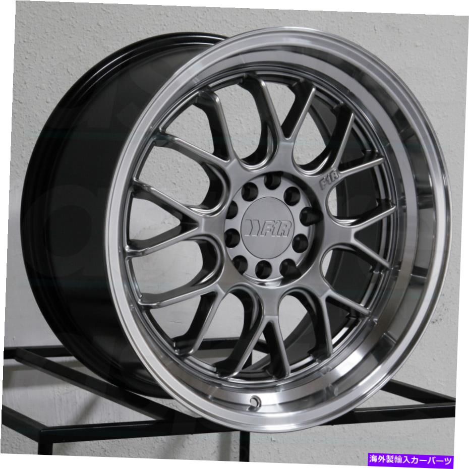 ホイール　４本セット 19x8.5 F1R F21 5x100/5x114.3 35ハイパーブラックポーランドリップホイールリムセット（4） 19x8.5 F1R F21 5x100/5x114.3 35 Hyper Black Polish Lip Wheels Rims Set(4)【並行輸入品】