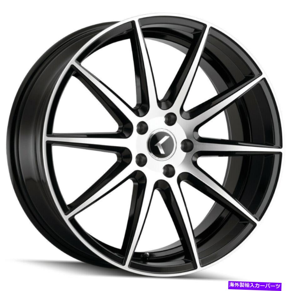 ホイール　４本セット 20x8.5 Kraze KR194 COSMOS 5x108 38ブラック機械加工ホイールリムセット（4）63.5 20x8.5 Kraze KR194 Cosmos 5x108 38 Black Machined Wheels Rims Set(4) 63.5【並行輸入品】｜Us Custom Parts Shop USDM