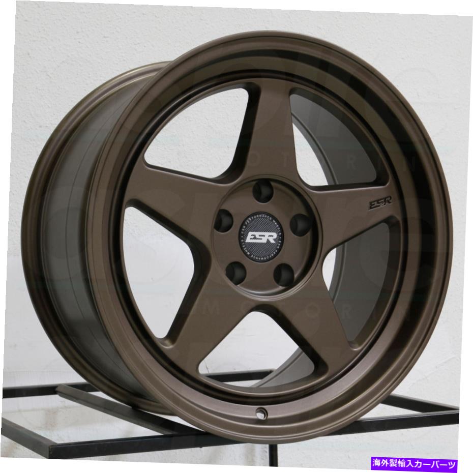 ホイール　４本セット 18x9.5 ESR CR5カスタム5x120 15ブロンズホイールリムセット（4）72.56 18x9.5 ESR CR5 Custom 5x120 15 Bronze Wheels Rims Set(4) 72.56【並行輸入品】