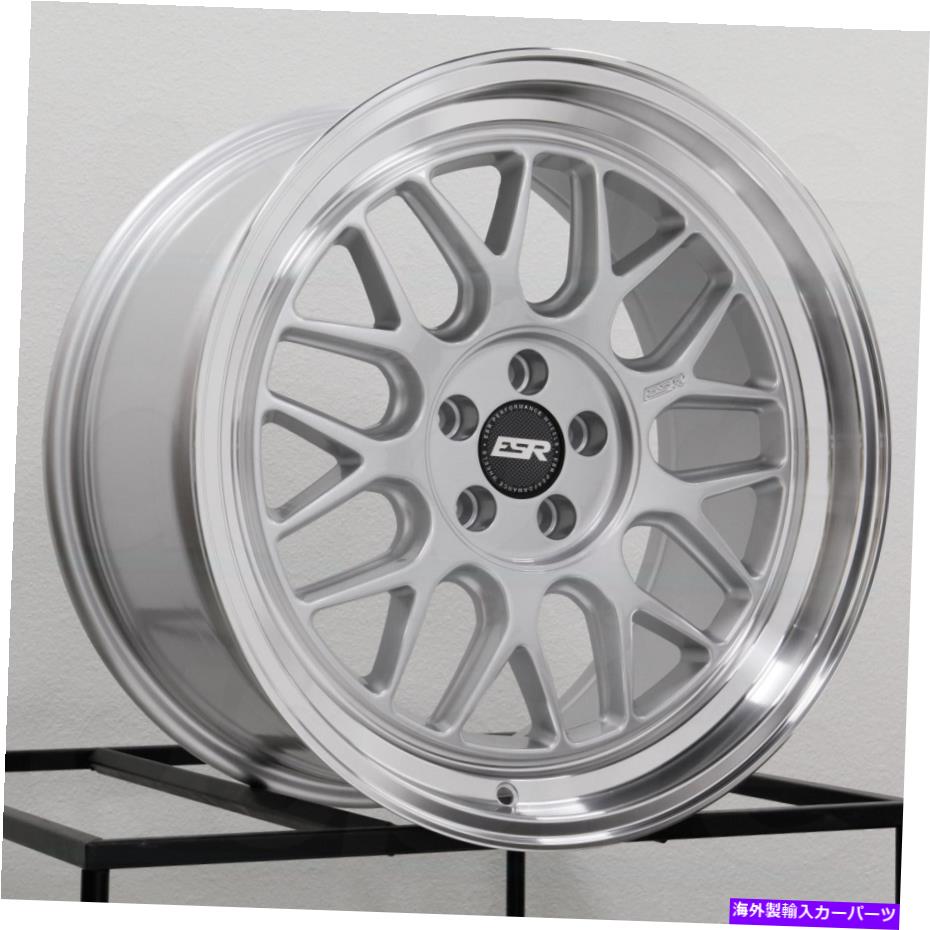 ホイール　４本セット 18x9.5 ESR CR1 5x114.3 35ハイパーシルバーホイールリムセット（4）72.56 18x9.5 ESR CR1 5x114.3 35 Hyper Silver Wheels Rims Set(4) 72.56【並行輸入品】