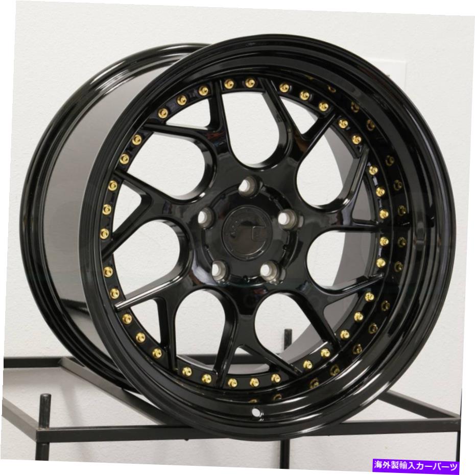 ホイール 4本セット 19x9.5 aodhan ds01 ds1カスタム5x120 22グロスブラックホイールリムセット(4)73.1 19x9.5 Aodhan DS01 DS1 Custom 5x120 22 Gloss Black Wheels Rims Set(4) 73.1【並行輸入品】