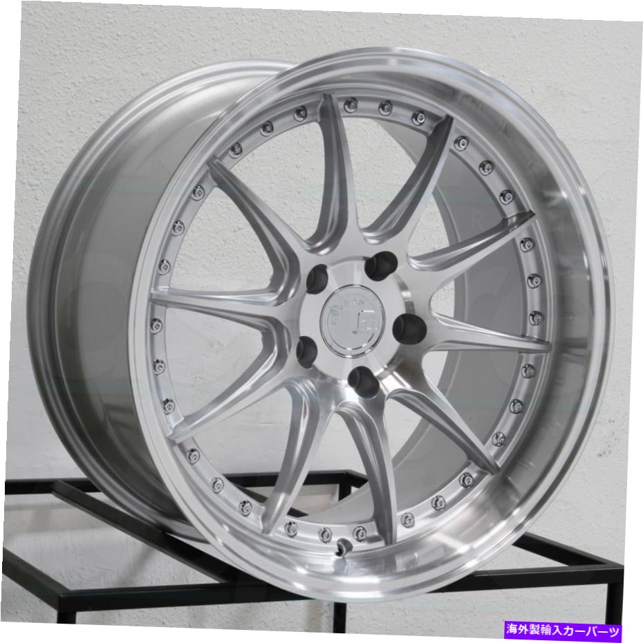 ホイール　４本セット 19x9.5 aodhan ds07 ds7 custom 5x120 22シルバー機械加工ホイールリムセット（4）73.1 19x9.5 Aodhan DS07 DS7 Custom 5x120 22 Silver Machined Wheels Rims Set(4) 73.1【並行輸入品】