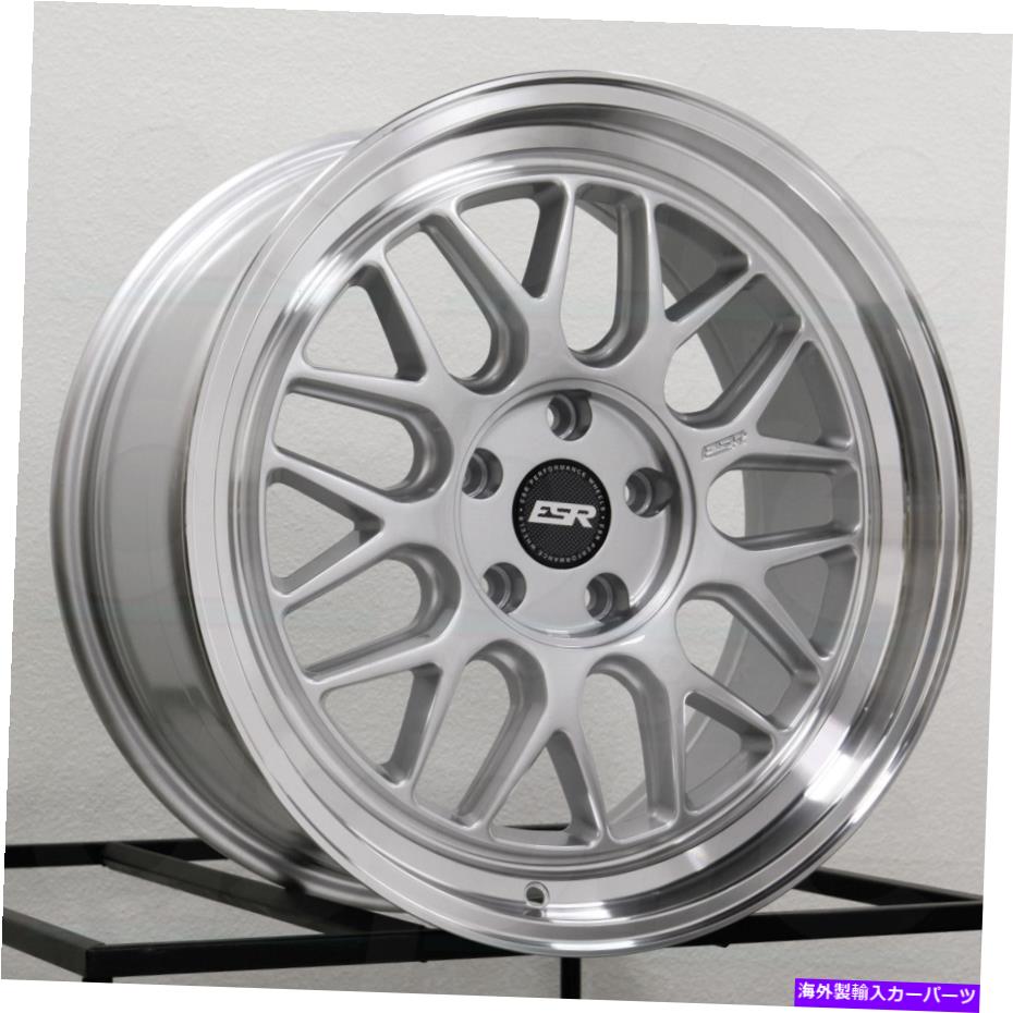 ホイール　４本セット 18x8.5 ESR CR1 5x114.3 30ハイパーシルバーホイールリムセット（4）72.56 18x8.5 ESR CR1 5x114.3 30 Hyper Silver Wheels Rims Set(4) 72.56【並行輸入品】
