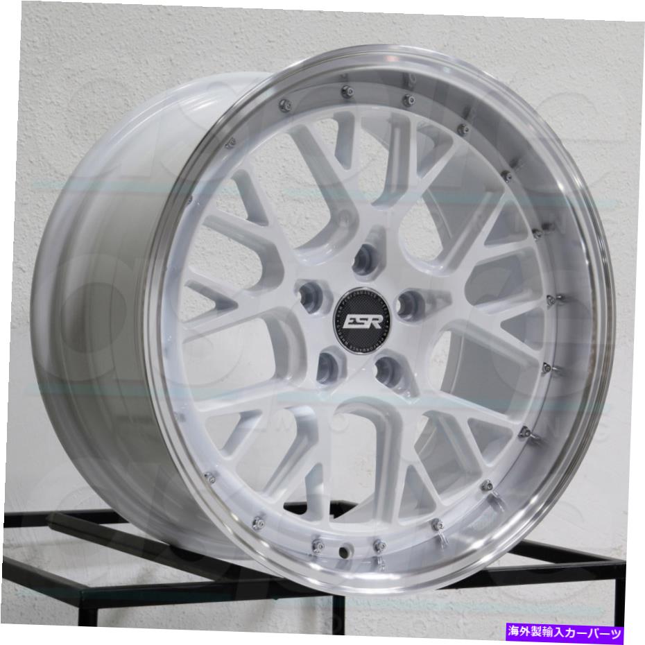 ホイール　４本セット 18x9.5 ESR CS11カスタム5x120 22ホワイトホイールリムセット（4）72.6 18x9.5 ESR CS11 Custom 5x120 22 White Wheels Rims Set(4) 72.6【並行輸入品】｜Us Custom Parts Shop USDM