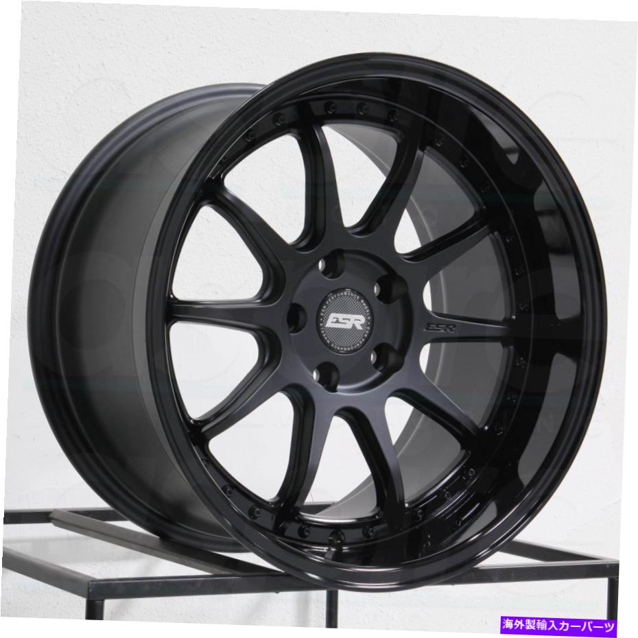 ホイール　４本セット 19x9.5/19x10.5 ESR CS12 5x114.3 22/22ブラックホイールリムセット（4）72.56 19x9.5/19x10.5 ESR CS12 5x114.3 22/22 Black Wheels Rims Set(4) 72.56【並行輸入品】