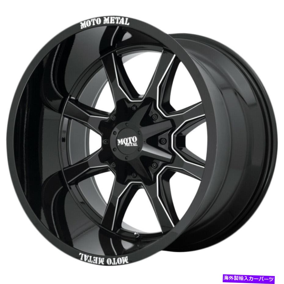 ホイール　４本セット 18x10 Moto Metal Mo970 5x5.5/5x139.7 -24ブラックミリングブランドホイールリムセット（4）7 18x10 Moto Metal MO970 5x5.5/5x139.7 -24 Black Milled Brand Wheels Rims Set(4) 7【並行輸入品】