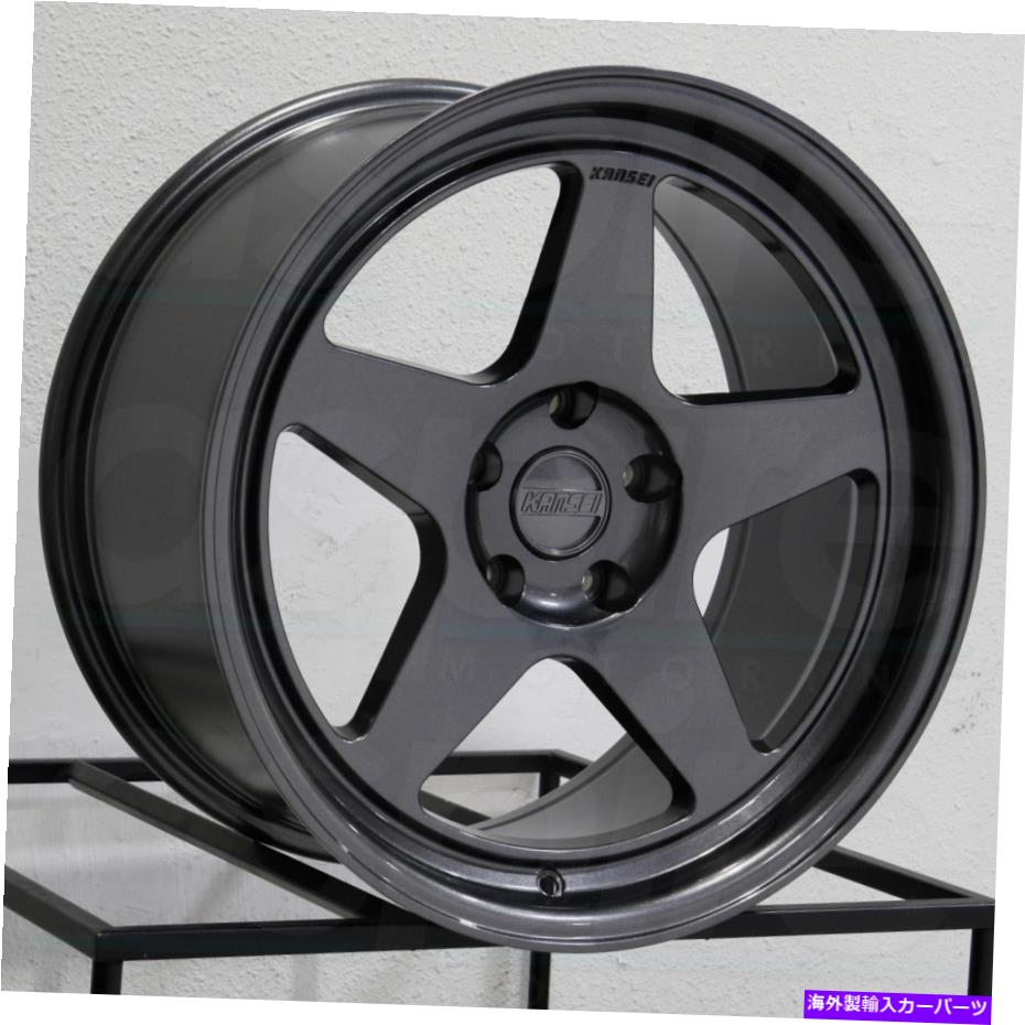 ホイール　４本セット 17x9 Kansei KNP 5x100 35ガンメタルホイールリムセット（4）73.1 17x9 Kansei Knp 5x100 35 Gunmetal Wheels Rims Set(4) 73.1【並行輸入品】