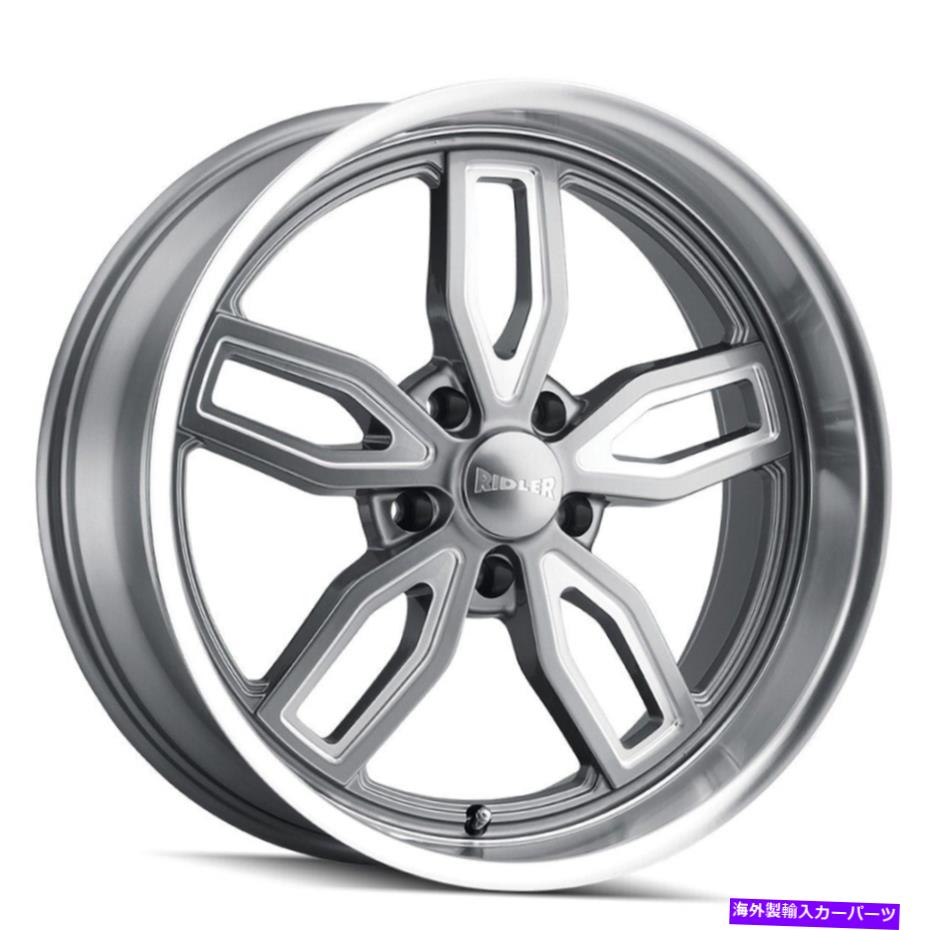 ホイール　４本セット 18x8/18x9リドラー608 5x114.3 0/0グレーホイールリムセット（4）72.62 18x8/18x9 Ridler 608 5x114.3 0/0 Grey Wheels Rims Set(4) 72.62【並行輸入品】