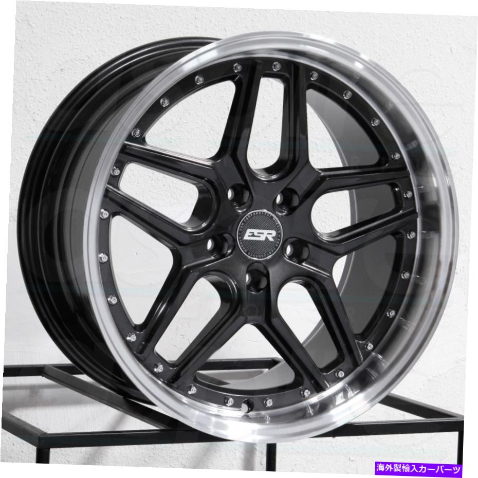 ホイール　４本セット 18x10.5 ESR CS15 5x114.3 22ガンメタルグラファイトホイールリムセット（4）73.1 18x10.5 ESR CS15 5x114.3 22 Gun Metal Graphite Wheels Rims Set(4) 73.1【並行輸入品】