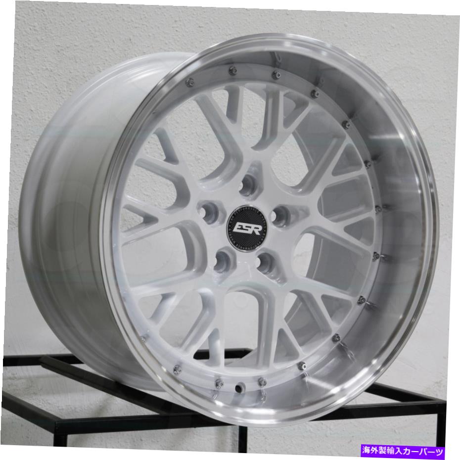 ホイール　４本セット 18x9.5/18x10.5 ESR CS11カスタム5x120 22/22ホワイトホイールリムセット（4）72.6 18x9.5/18x10.5 ESR CS11 Custom 5x120 22/22 White Wheels Rims Set(4) 72.6【並行輸入品】