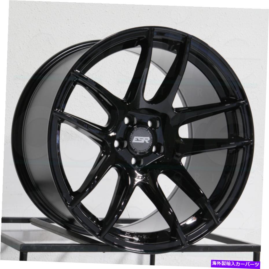 ホイール　４本セット 18x9.5/18x10.5 ESR CS08 CS8 CUSTAL 5X120 15/15ブラックホイールリムセット（4）72.6 18x9.5/18x10.5 ESR CS08 CS8 Custom 5x120 15/15 Black Wheels Rims Set(4) 72.6【並行輸入品】
