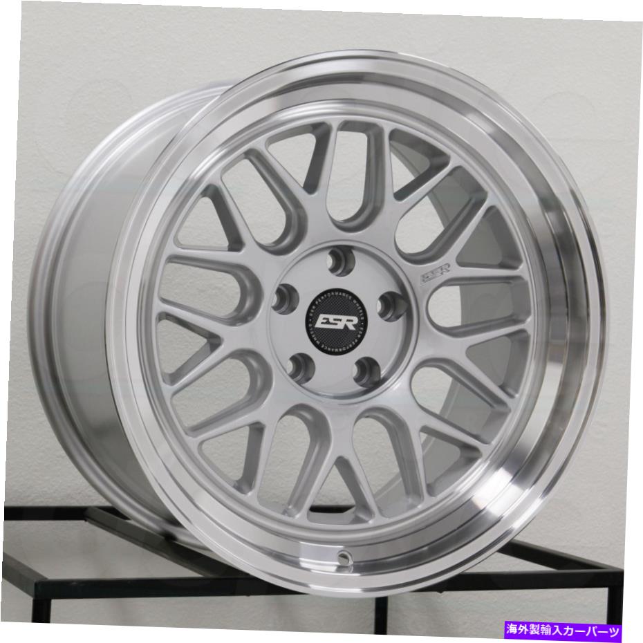 ホイール 4本セット 18x10.5 ESR CR1 5x100 22ハイパーシルバーホイールリムセット(4)72.56 18x10.5 ESR CR1 5x100 22 Hyper Silver Wheels Rims Set(4) 72.56【並行輸入品】|Us Custom Parts Shop USDM