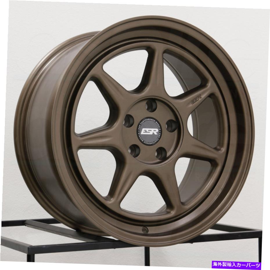 ホイール　４本セット 18x9.5 ESR CR7 5x100 35ブロンズホイールリムセット（4）72.56 18x9.5 ESR CR7 5x100 35 Bronze Wheels Rims Set(4) 72.56【並行輸入品】