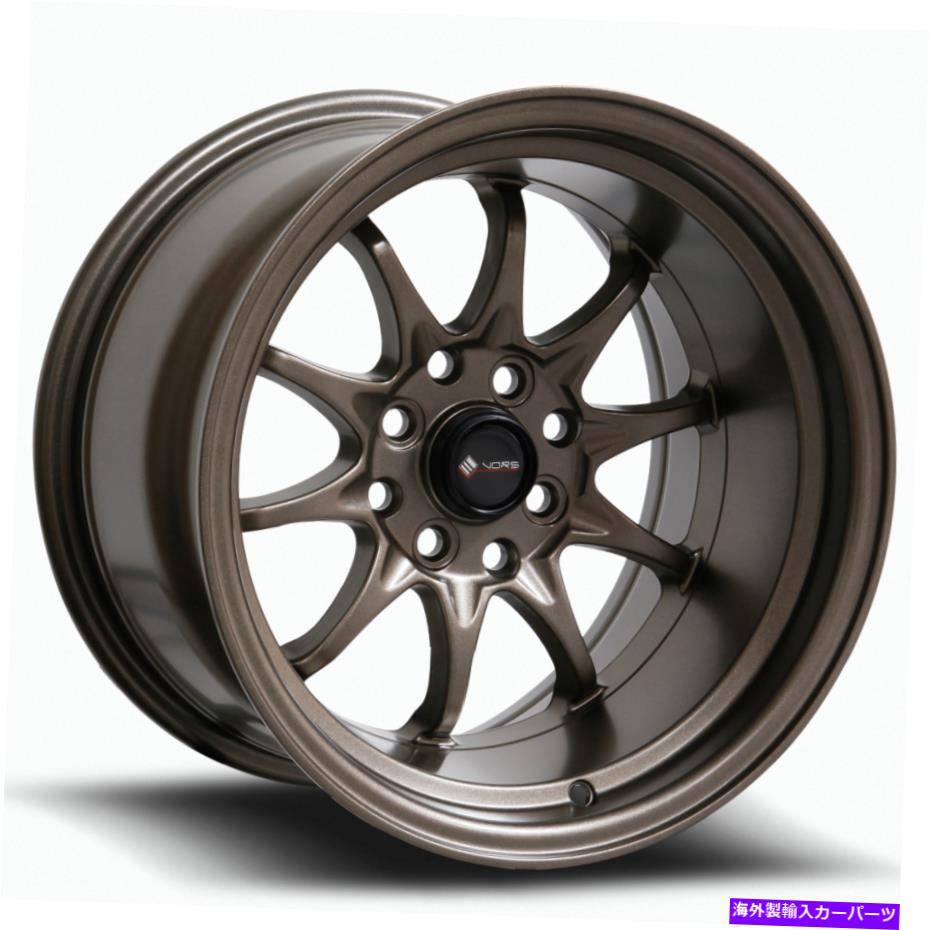 ホイール 4本セット VORS TR3 15x8/15x9 4x108 0/0ブロンズホイール(4)73.1 15 "インチのずらしたリム Vors TR3 15x8/15x9 4x108 0/0 Bronze Wheels(4) 73.1 15" inch Staggered Rims【並行輸入品】|Us Custom Parts Shop USDM