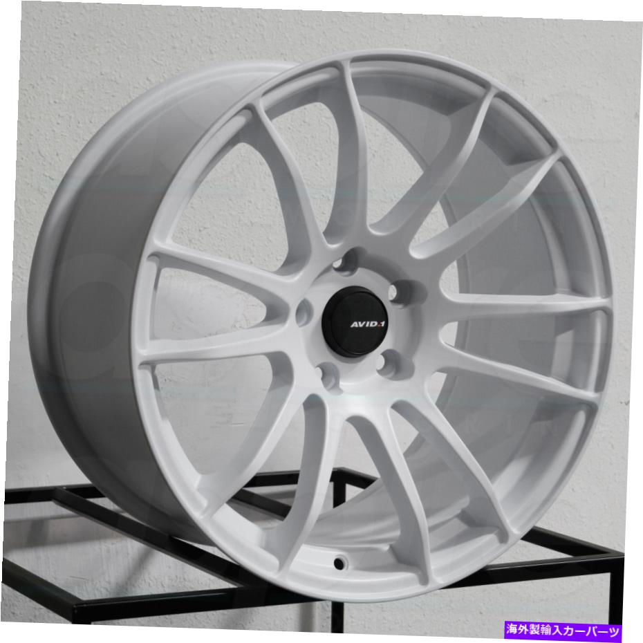 ホイール 4本セット avid1 av20 18x8.5 5x100 33ホワイトホイール(4)73.1 18インチリム AVID1 AV20 18x8.5 5x100 33 White Wheels(4) 73.1 18" inch Rims【並行輸入品】|Us Custom Parts Shop USDM
