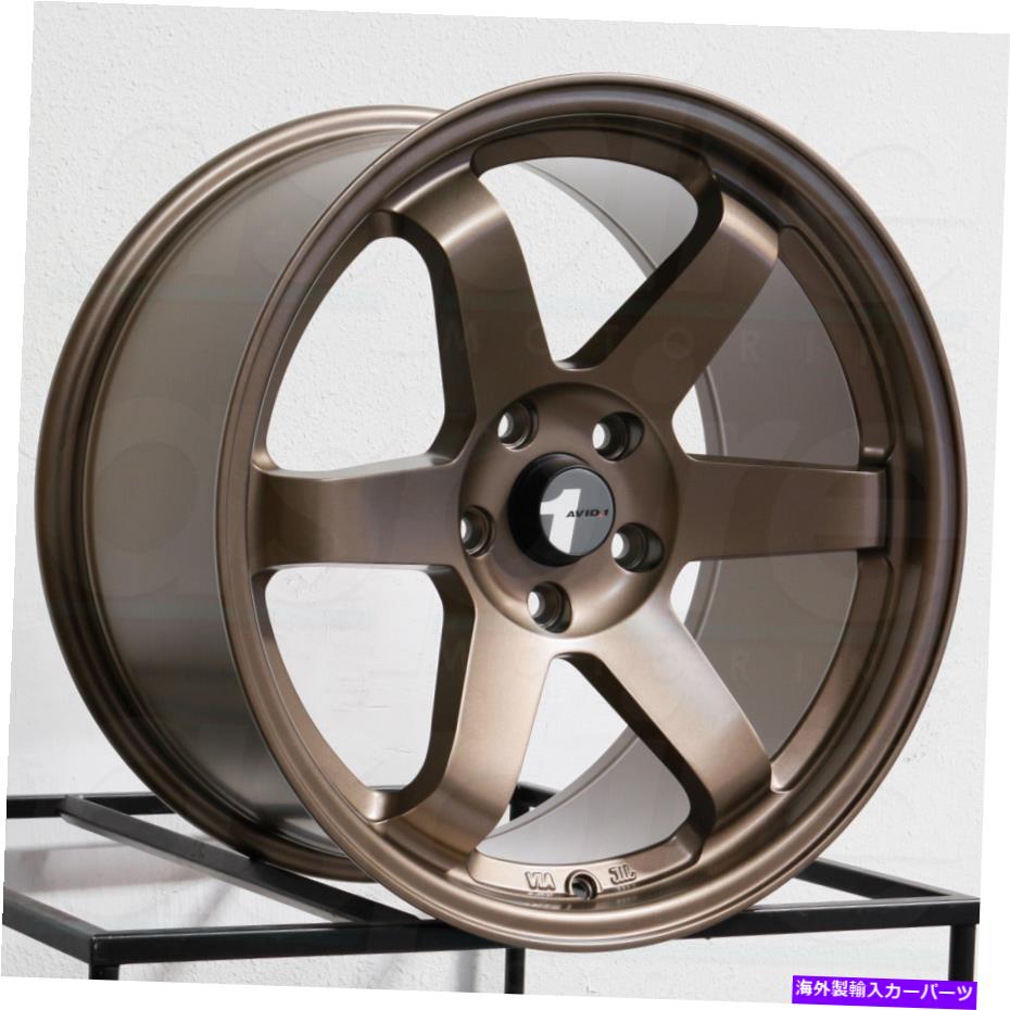 ホイール　４本セット avid1 av06 18x9.5/18x10.5 5x114.3 18/22マットブロンズホイール（4）73.1 18 \