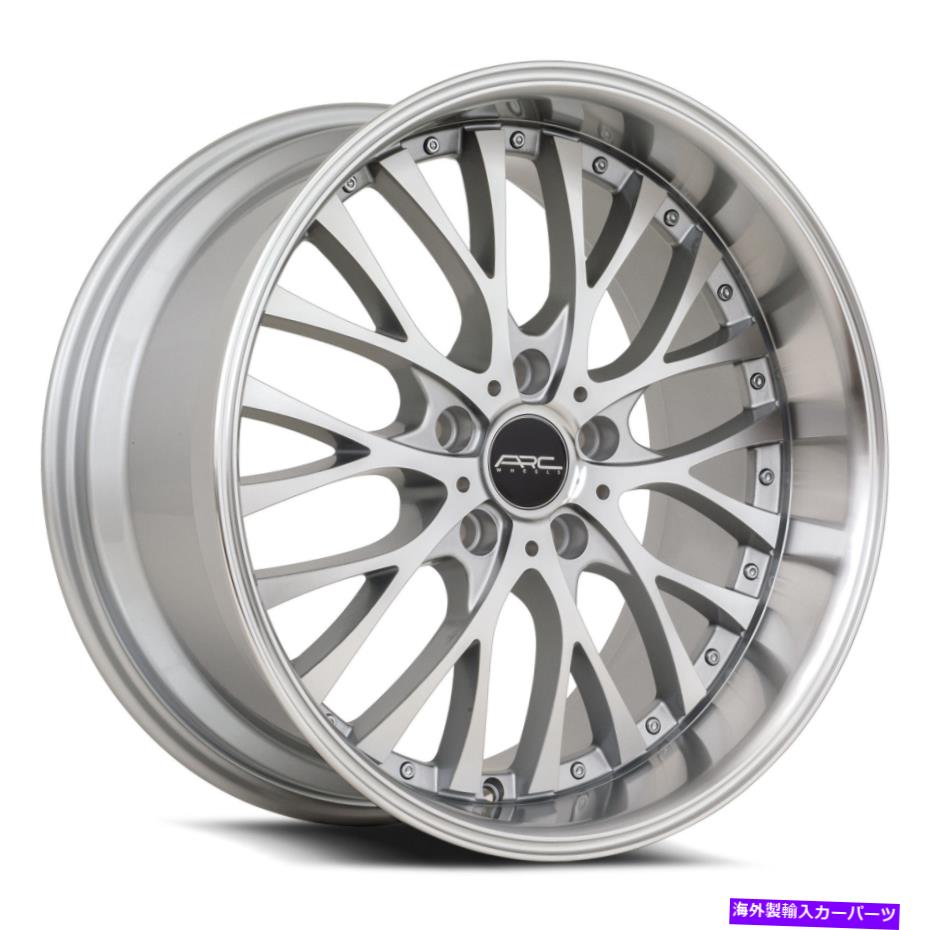 ホイール　４本セット ARC AR6 18x8/18x9 5x114.3 30/35銀機械加工車輪（4）73.1 18インチのスタゲア ARC AR6 18x8/18x9 5x114.3 30/35 Silver Machined Wheels(4) 73.1 18\