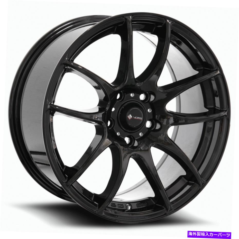 ホイール 4本セット VORS TR4 17x8 5x105 35ブラックホイール(4)73.1 17 "インチリム Vors TR4 17x8 5x105 35 Black Wheels(4) 73.1 17" inch Rims【並行輸入品】|Us Custom Parts Shop USDM
