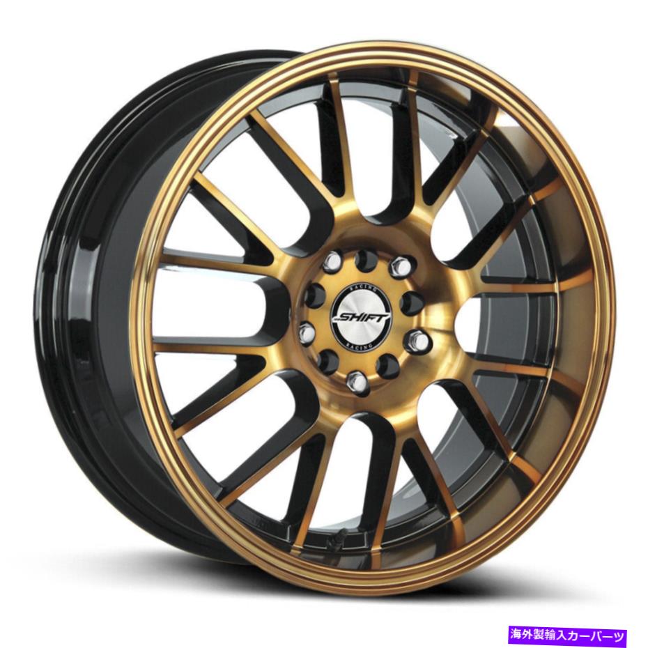 ホイール　４本セット シフトH28クランク18x8.5 5x100/5x114.3 30ブラックマシンブロンズホイール（4）73.1 18 " Shift H28 Crank 18x8.5 5x100/5x114.3 30 Black Machine Bronze Wheels(4) 73.1 18"【並行輸入品】｜Us Custom Parts Shop USDM 287,694円