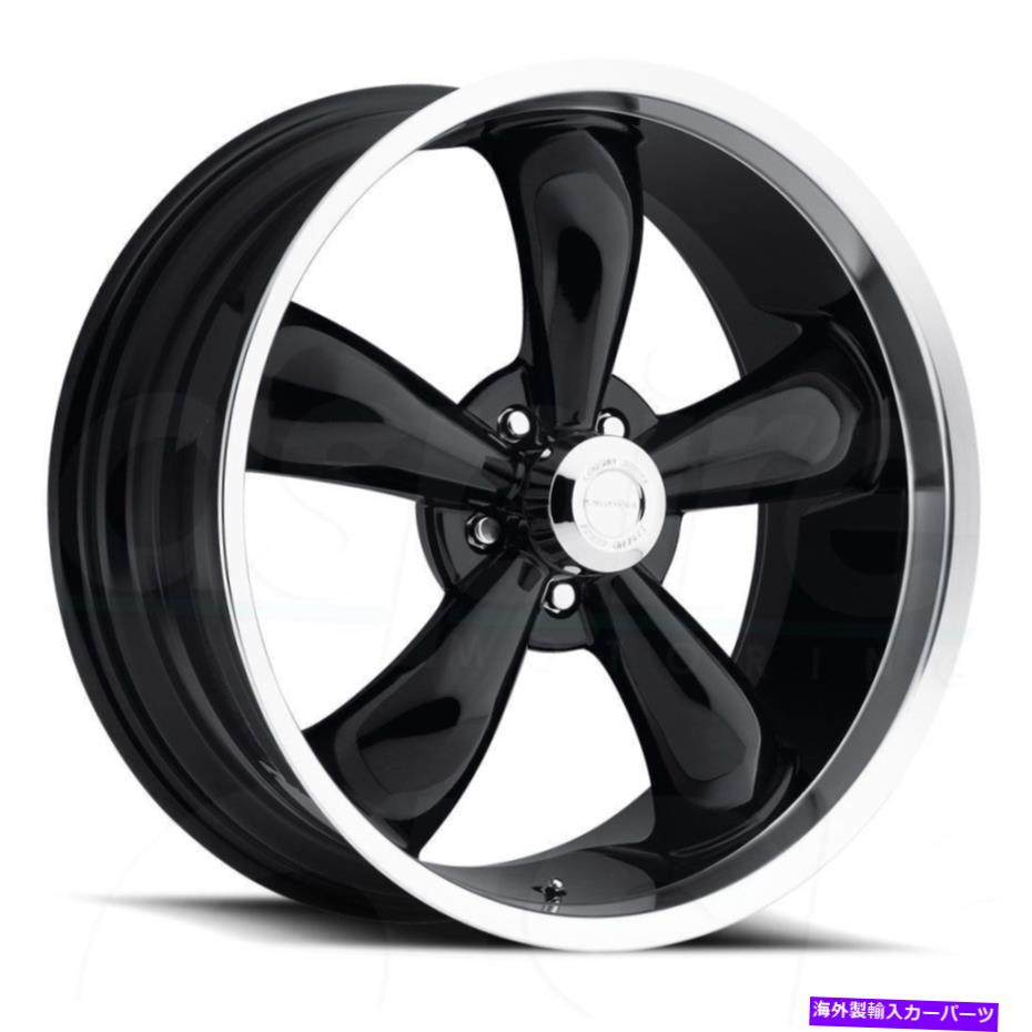 ホイール　４本セット ビジョン142レジェンド5 18x8.5 5x4.75/5x120.65 -6ブラック機械加工リップホイール（4）83 18 Vision 142 Legend 5 18x8.5 5x4.75/5x120.65 -6 Black Machined Lip Wheels(4) 83 18【並行輸入品】