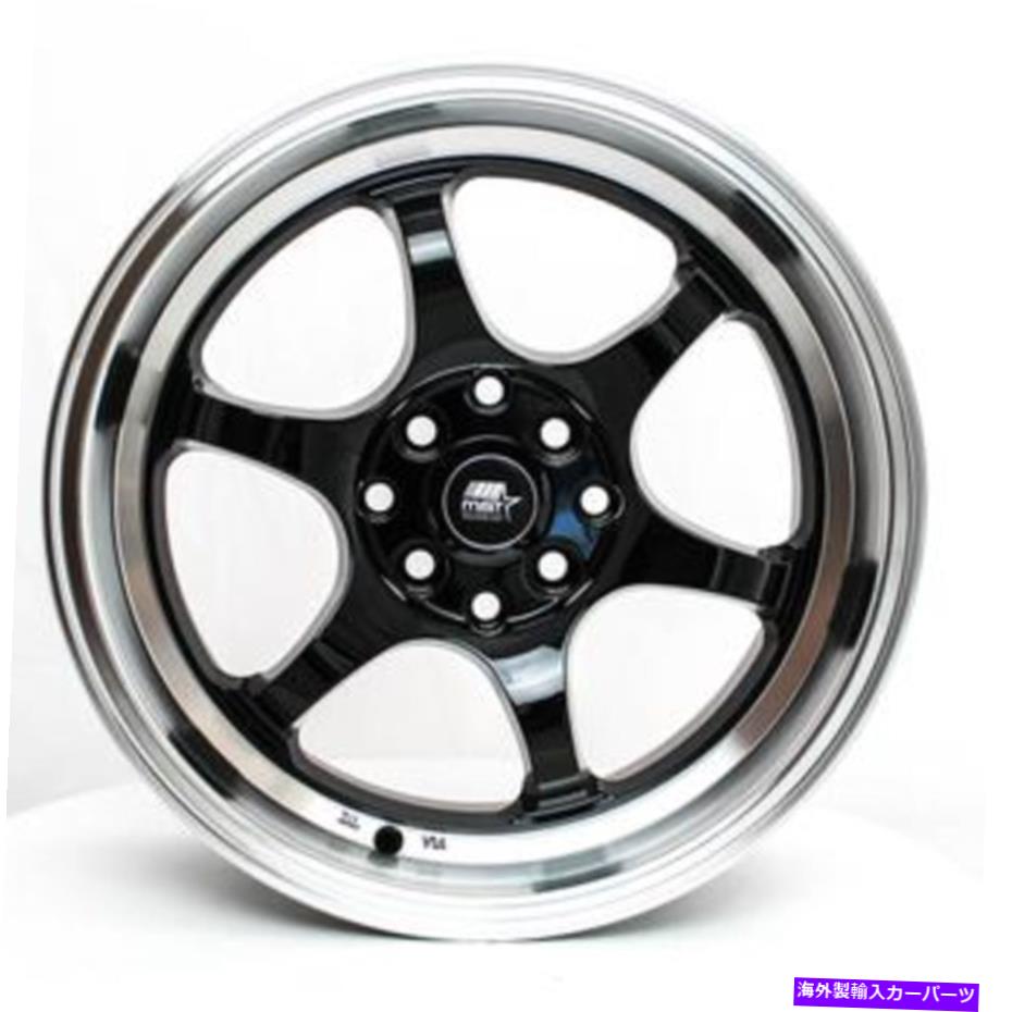 ホイール 4本セット MST MT39 16x7 4x100/114.3 30ブラック機械加工リップホイール(4)73.1 16インチリム MST MT39 16x7 4x100/114.3 30 Black Machined Lip Wheels(4) 73.1 16\