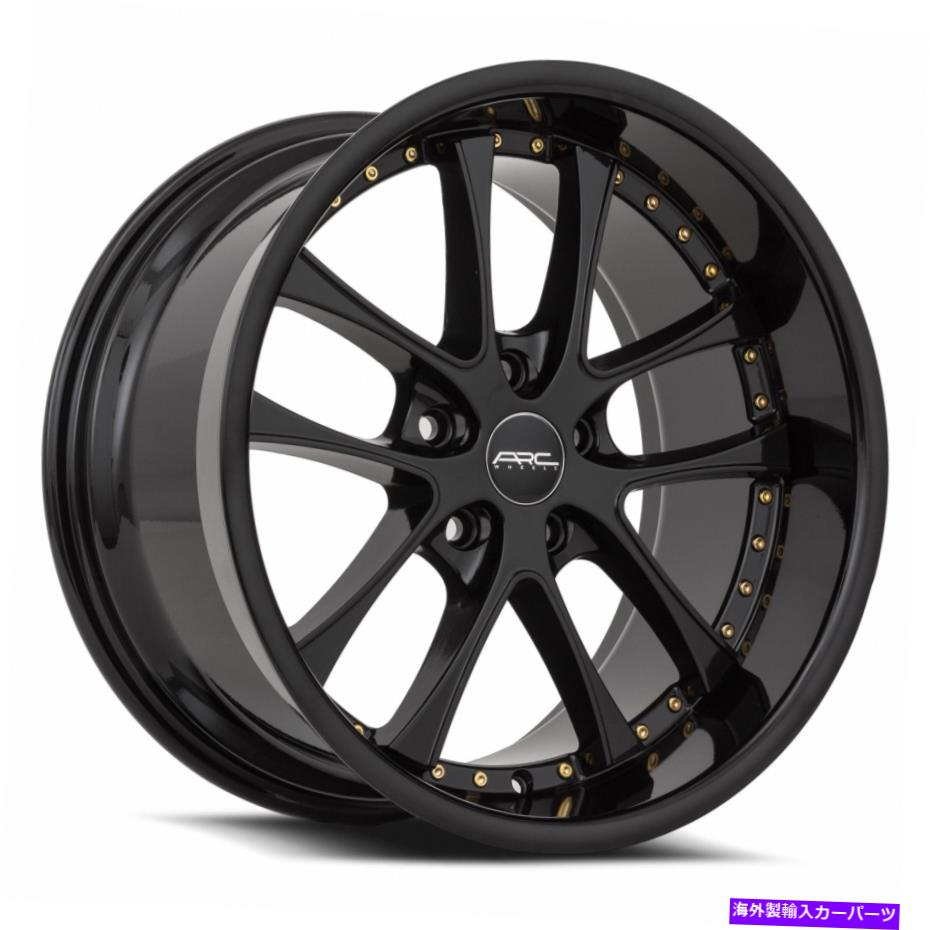 ホイール　４本セット ARC AR5 18x8.5/18x9.5 5x115 35/30ブラックホイール（4）73.1 18インチのずらしたリム ARC AR5 18x8.5/18x9.5 5x115 35/30 Black Wheels(4) 73.1 18\