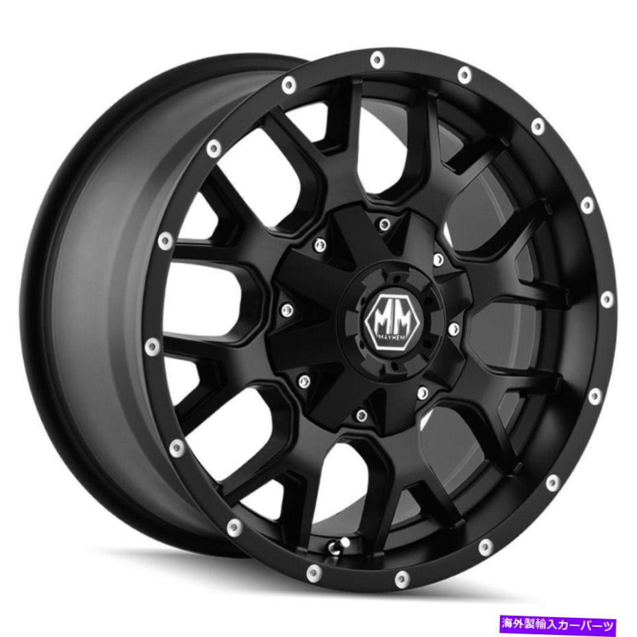ホイール 4本セット メイヘム8015ウォリアー17x9 5x114.3/5x5 -12マットブラックホイール(4)87 17 \
