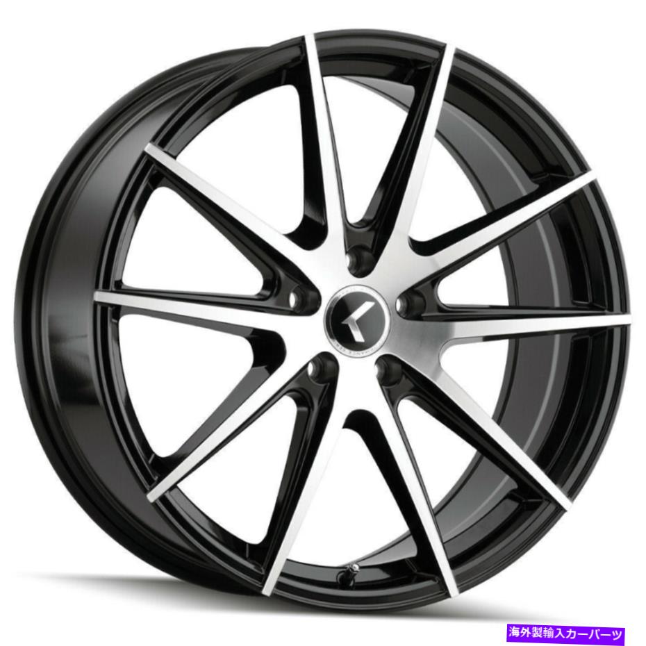 ホイール　４本セット Kraze Kr193 Turismo 18x8 5x120 40黒機械加工ホイール（4）74.1 18インチのリム Kraze KR193 Turismo 18x8 5x120 40 Black Machined Wheels(4) 74.1 18\