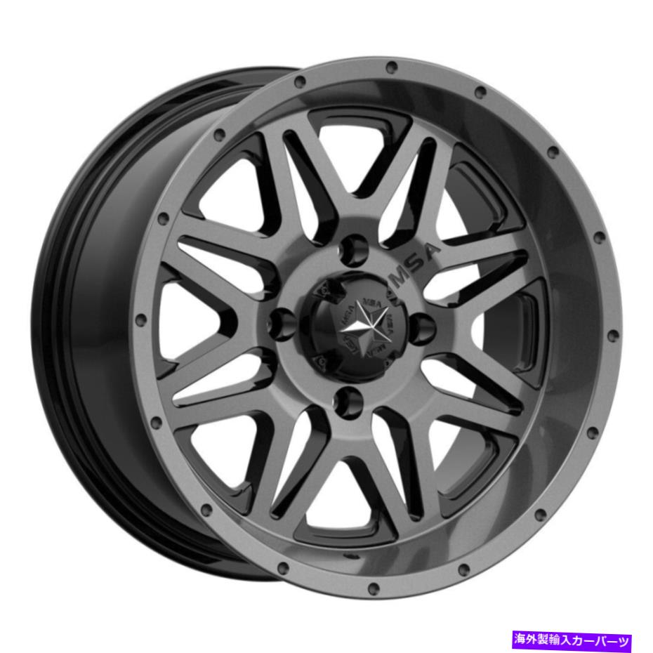 ホイール　４本セット MSAオフロードM26バイブ14x7 4x156 0ダークピントホイール（4）132 14 \