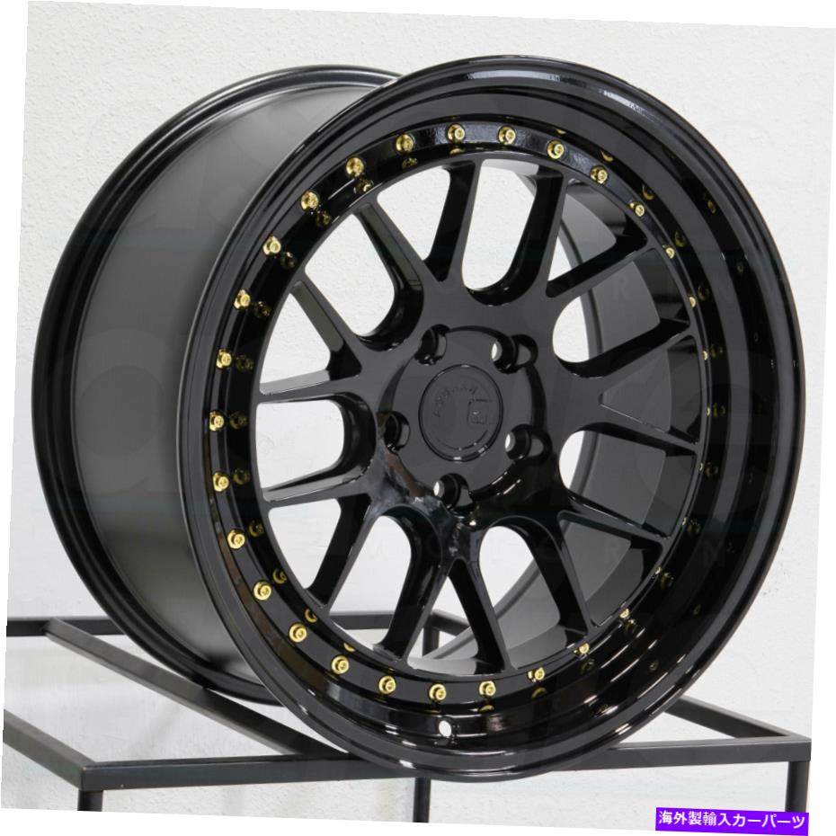 ホイール　４本セット Aodhan DS06 DS6 18x9.5 5x114.3 15グロスブラックホイール（4）73.1 18インチリム Aodhan DS06 DS6 18x9.5 5x114.3 15 Gloss Black Wheels(4) 73.1 18\