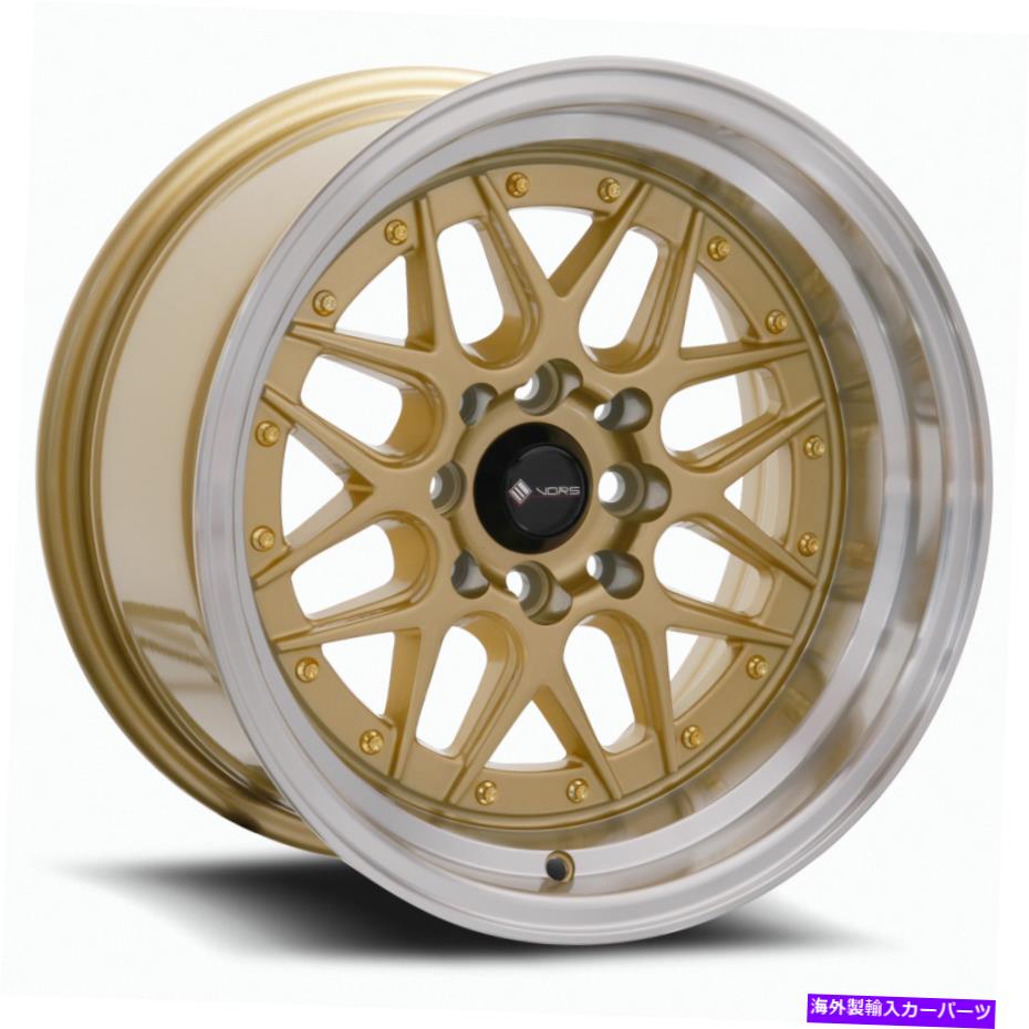 ホイール　４本セット VORS VR7 15x8/15x9 4x100/4x114.3 0/0ゴールドホイール（4）73.1 15 \
