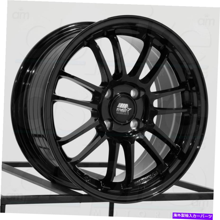 ホイール　４本セット MST MT45 18x8.5 5x114.3 38光沢のある黒い車輪（4）73.1 18インチのリム MST MT45 18x8.5 5x114.3 38 Glossy Black Wheels(4) 73.1 18\