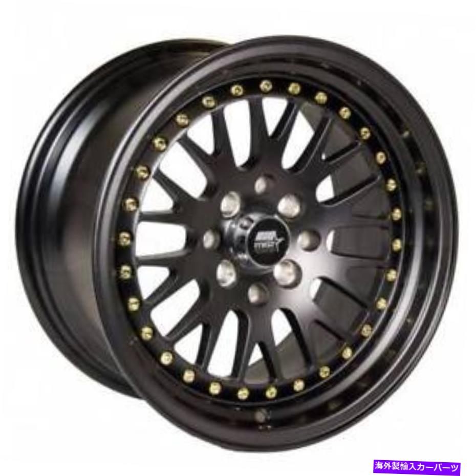 ホイール　４本セット MST MT10 15x8 4x100/4x114.3 25ブラックゴールドリベットホイール（4）73.1 15 \