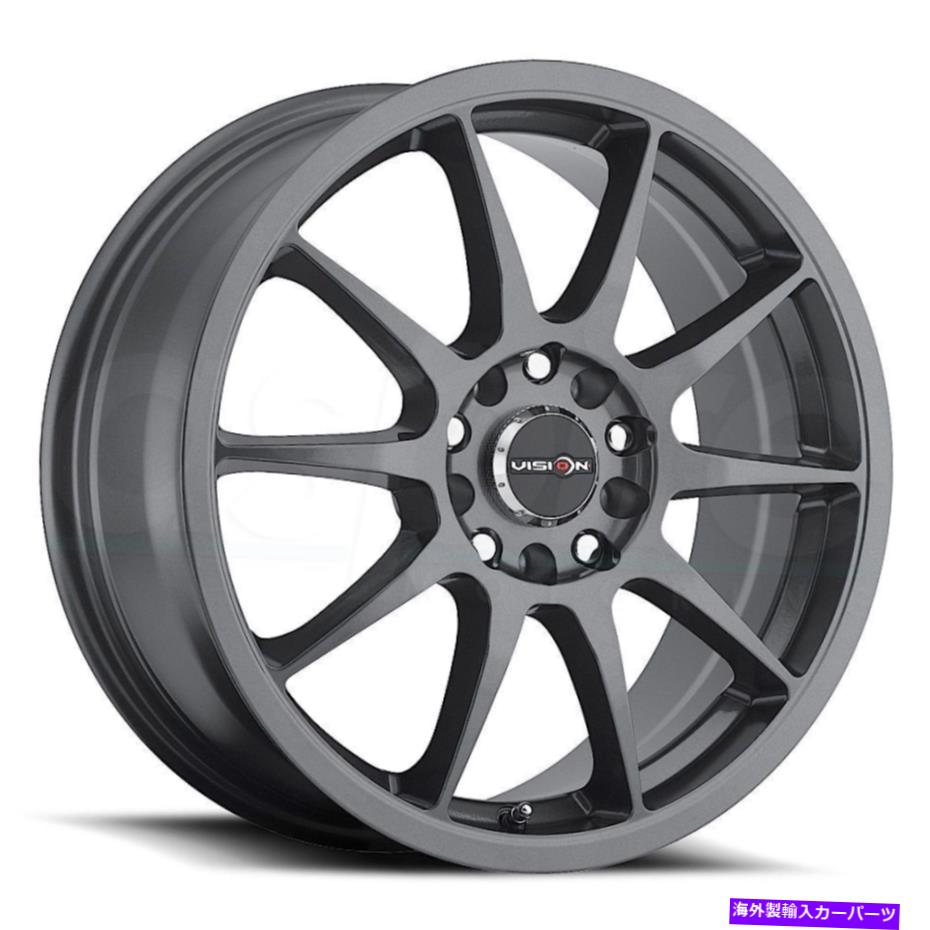 ホイール　４本セット ビジョン425ベイン16x7 4x100/4x114.3 38ガンメタルホイール（4）73.1 16インチリム Vision 425 Bane 16x7 4x100/4x114.3 38 Gunmetal Wheels(4) 73.1 16\