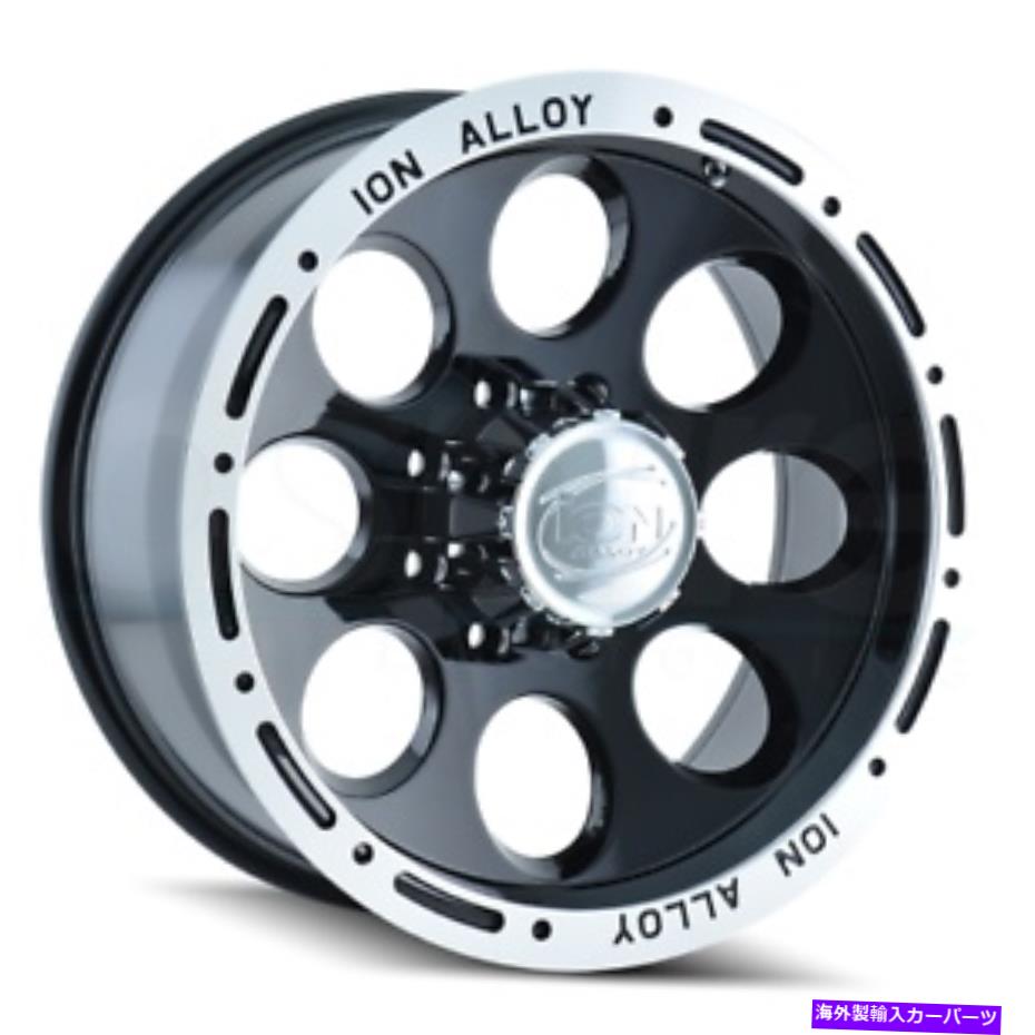 ホイール 4本セット イオン174 15x8 6x5.5/6x139.7 -27ブラック機械加工リップホイール(4)106 15 \