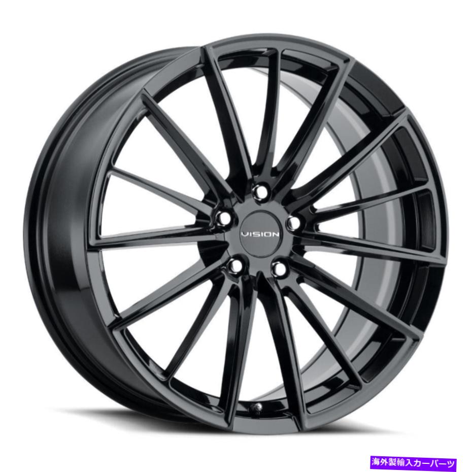 ホイール 4本セット ビジョン473軸17x8 5x114.3 38グロスブラックホイール(4)73.1 17 "インチリム Vision 473 Axis 17x8 5x114.3 38 Gloss Black Wheels(4) 73.1 17" inch Rims【並行輸入品】|Us Custom Parts Shop USDM