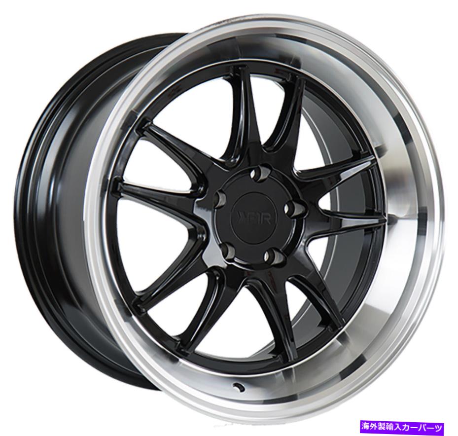 ホイール　４本セット F1R F102 18x8.5 5x112 42ブラックポリッシュリップホイール（4）18インチリム F1R F102 18x8.5 5x112 42 Black Polish Lip Wheels(4) 18\