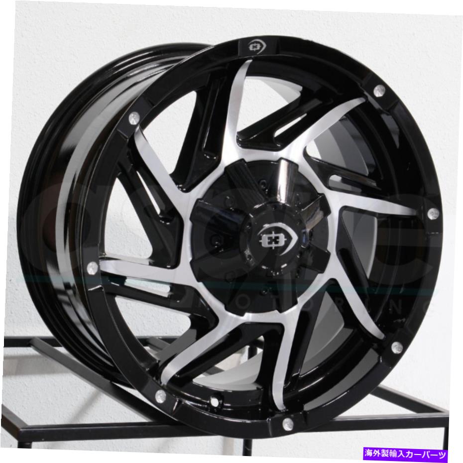 ホイール　４本セット Vision 422 Prowler 18x9 8x6.5/8x165.1 -12ブラック機械加工ホイール（4）125.2 18 \