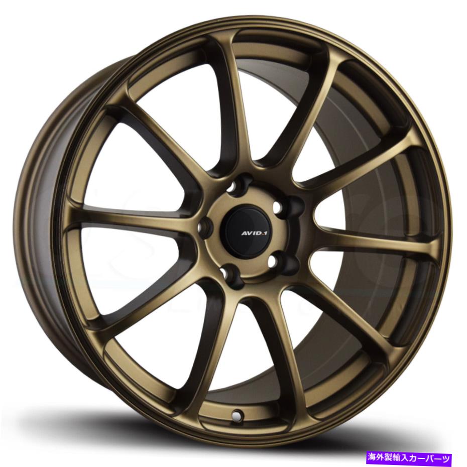 ホイール　４本セット avid1 av27 18x8.5 5x114.3 35ブロンズホイール（4）73.1 18インチリム AVID1 AV27 18x8.5 5x114.3 35 Bronze Wheels(4) 73.1 18\