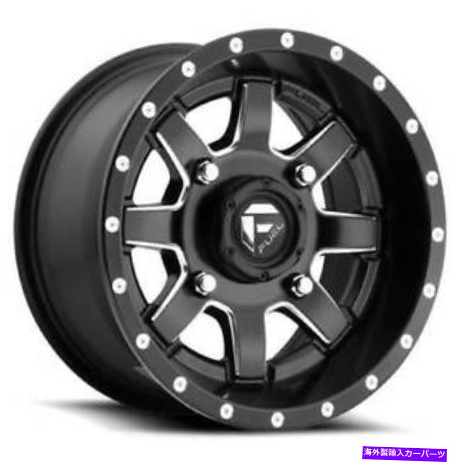 ホイール　４本セット Fuel D538 Maverick UTV 15x10 4x137 0マットブラックミリングホイール（4）110.2 15 \