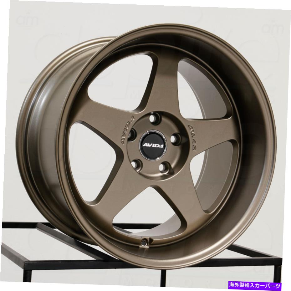 ホイール　４本セット avid1 av42 18x8.5/18x9.5 5x114.3 35/35ブロンズホイール（4）73.1 18 "インチずれた AVID1 AV42 18x8.5/18x9.5 5x114.3 35/35 Bronze Wheels(4) 73.1 18" inch Staggered【並行輸入品】｜Us Custom Parts Shop USDM