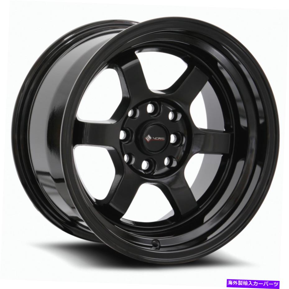 ホイール 4本セット VORS TR7 15x8 4x108 0ブラックホイール(4)73.1 15 "インチリム Vors TR7 15x8 4x108 0 Black Wheels(4) 73.1 15" inch Rims【並行輸入品】|Us Custom Parts Shop USDM