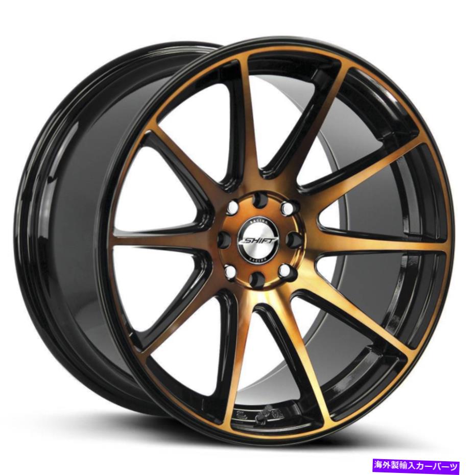 ホイール　４本セット シフトH34ギア18x9 4x100/4x114.3 30ブラックマシンブロンズホイール（4）73.1 18 \