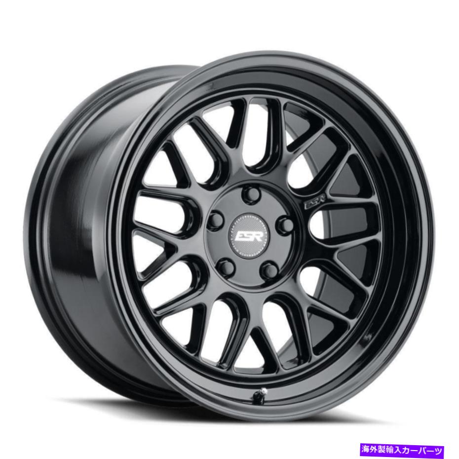 ホイール　４本セット ESR CR1 18x8.5/18x9.5 5x114.3 30/35ブラックホイール（4）72.56 18 \