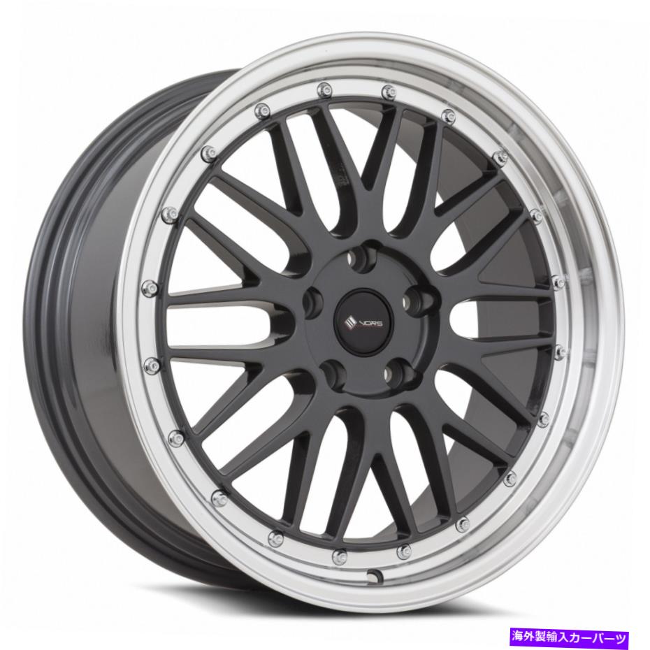 ホイール　４本セット VORS VR8 18X8 5X108 35ハイパーブラックホイール（4）73.1 18インチリム Vors VR8 18x8 5x108 35 Hyper Black Wheels(4) 73.1 18\