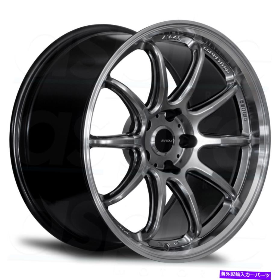 ホイール　４本セット AVID1 AV40 18x9.5 5x114.3 38ハイパーブラックホイール（4）73.1 18インチリム AVID1 AV40 18x9.5 5x114.3 38 Hyper Black Wheels(4) 73.1 18\