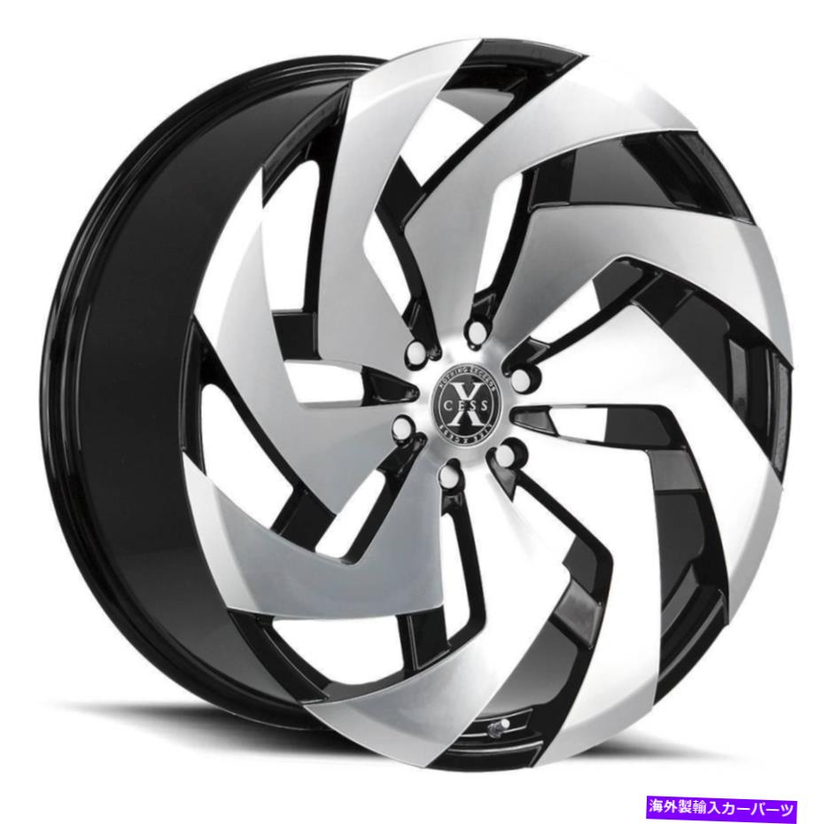 ホイール 4本セット Xcess x04 22x9 5x115 15ブラックマシンホイール(4)72.6 22 "インチリム Xcess X04 22x9 5x115 15 Black Machine Wheels(4) 72.6 22" inch Rims【並行輸入品】|Us Custom Parts Shop USDM