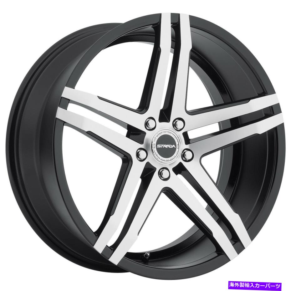 ホイール　４本セット Strada S40 Domani 20x8.5 5x114.3 40ブラックマシンホイール（4）72.6 20インチリム Strada S40 Domani 20x8.5 5x114.3 40 Black Machine Wheels(4) 72.6 20" inch Rims【並行輸入品】｜Us Custom Parts Shop USDM