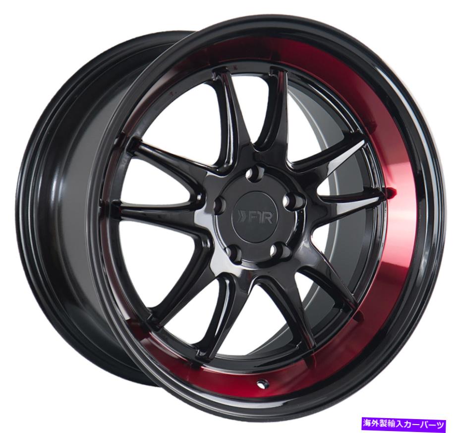 ホイール 4本セット F1R F102 18x9.5 5x114.3 38ブラックレッドリップホイール(4)18インチリム F1R F102 18x9.5 5x114.3 38 Black Red Lip Wheels(4) 18" inch Rims【並行輸入品】|Us Custom Parts Shop USDM