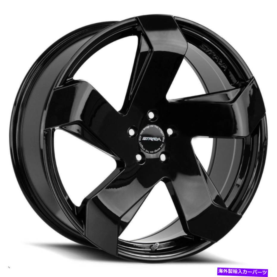 ホイール 4本セット Strada S65 Coltello 22x9 5x112 35ブラックホイール(4)72.6 22 "インチリム Strada S65 Coltello 22x9 5x112 35 Black Wheels(4) 72.6 22" inch Rims【並行輸入品】|Us Custom Parts Shop USDM